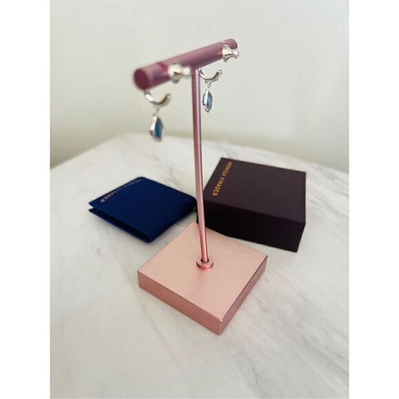 Monica Vinader Sterling Silver Siren Mini Kyanite Nugget Huggie Earrings, NWT - Picture 14 of 16